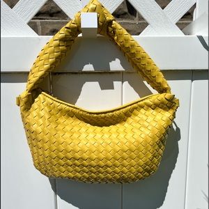 Yellow woven shoulder bag ( Botegga inspired!)